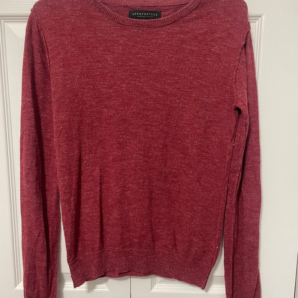 Aeropostale Women's Red Crewneck Sweater